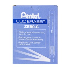 Pentel 飛龍文具 Click Relaser Eraser ZE80-C, 混色, 12件