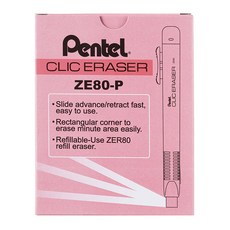 Pentel 飛龍文具 按壓式橡皮擦 ZE80-P, 混合顏色, 12入