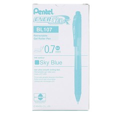Pentel 飛龍文具 原子筆 BL107-S 0.7, 天藍色, 12個