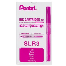 Pentel 飛龍文具 Handy Line 螢光筆替芯 SLR3, 粉紅色, 12入, 12個