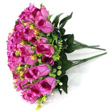 JOART 人造苞梗玫瑰13朵花束 3入, 紫色