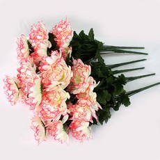 JOART 人造掃墓花 12莖菊花花叢 6入, 奶油粉色