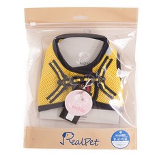 리얼펫 레드 라이트 자켓 하네스, 옐로우, 1개