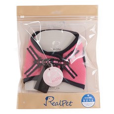 리얼펫 레드 라이트 자켓 하네스, 핑크, 1개
