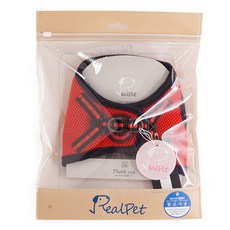 리얼펫 라이트 자켓 하네스, 레드, 1개