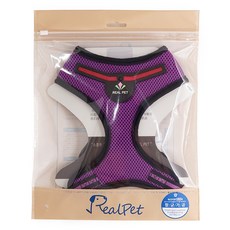 리얼펫 레드 라이트 하네스 라운드형, 퍼플, 1개