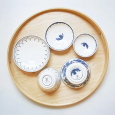 Twig NEWYORK Bluebird 1人家用餐具組 5入, 混色, 飯碗+湯碗+大盤+中盤+小盤