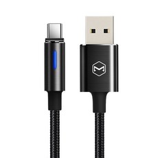 Mcdodo 麥多多 K系列 自動斷電 Type-C 高速充電線 1m, Type-C[1m]-黑色, 1條