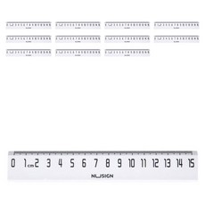 deLi 努薩 ABS 尺 15cm NS096, 純白, 12件
