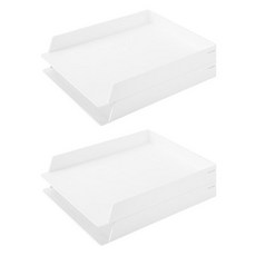 deLi Nusign 系統桌面托盤 A4 NS021 2p x 2pcs, 純白, 第一階段