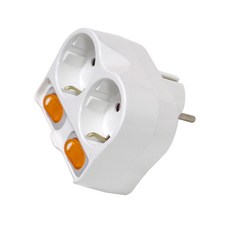 타노스 L형 스위치 멀티탭 2구 16A, 혼합색상, 1개