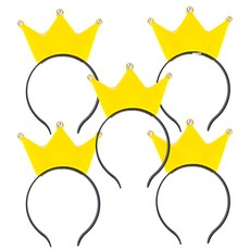 PARTYSHOW LED皇冠髮帶組, 黃色, 5套