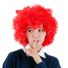 派對造型假髮 L號, 紅色的