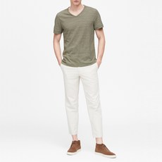 바나나리퍼블릭 남성용 헤리티지 햄프 코튼 티셔츠