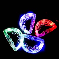 PARTYSHOW KTV LED鈴鼓 15cm, 隨機出貨, 4入