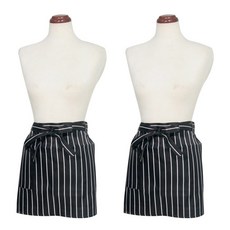 半身圍裙, 條紋黑, 2個