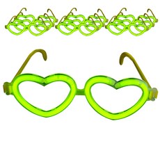 PARTYSHOW 演唱會夜光眼鏡 愛心黃色套組, 混合顏色, 10套