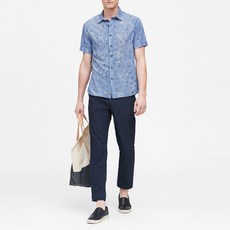 바나나리퍼블릭 남성용 헤리티지 슬림 핏 프린트 셔츠