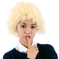 파티쇼 SHOW 삐에로 가발 소형, 골드, 1개