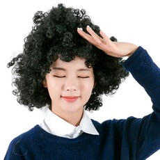 PARTYSHOW SHOW迪斯可巨型假髮 大型, 黑色, 1個