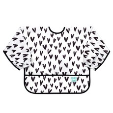 BUMKiNs Sleeved Bib長袖防水圍兜, 愛心, 1件, 1件