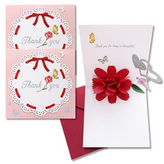 霧之國 立體感謝卡, 康乃馨蝴蝶, 3套