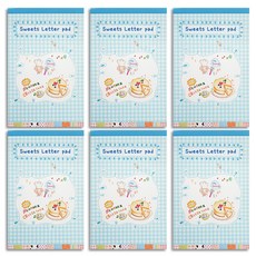 霧之國 信紙 Sweets 信紙簿, 藍色, 6個