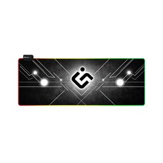 Aiguju G-PAD RGB LED寬版電競滑鼠長墊, 黑色, 1個