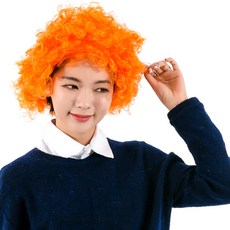 파티쇼 SHOW삐에로가발 소형, 오렌지, 1개