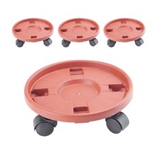 卡固吉歐 附輪花盆底盤 4入, 混合顏色