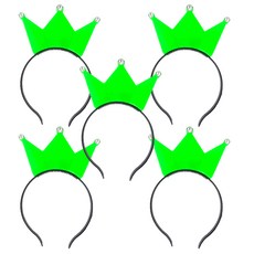 PARTYSHOW LED皇冠髮帶, 綠色, 5個