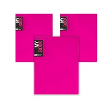 Bluemato A4半透明透明文件夾 40頁 CFP006, 隨機出貨, 3個