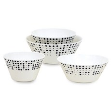 HANKOOK CHINAWARE 印花陶瓷碗組, 點, 飯碗 2入+大碗 2入