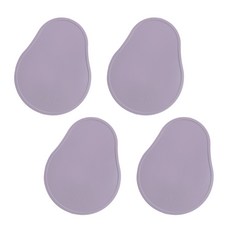 에이드엘 아보카도 실리콘 컵받침, 라일락, 4개