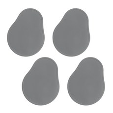 에이드엘 아보카도 실리콘 컵받침, 다크그레이, 4개