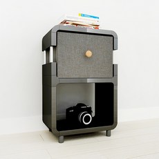 큐빅스2 협탁 S2130DB vin2-32, 블랙 + 그레이, 1개