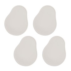 에이드엘 아보카도 실리콘 컵받침, 베이지, 4개