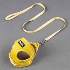 ZEZEPET 單色胸背帶牽繩組 M, 黃色 Y405PDRL066, 1套