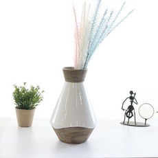 Dau EFNJ復古三角花瓶, 白色+棕色