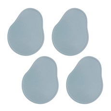 에이드엘 아보카도 실리콘 컵받침, 스카이블루, 4개