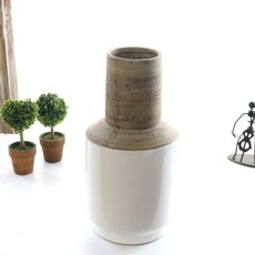 Dau E&J復古酒瓶花瓶, 白色+棕色