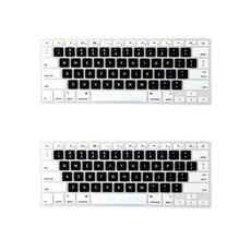 윰플 파스텔컬러 노트북 키스킨 맥북 13.3프로레티나용, 블랙, 2개