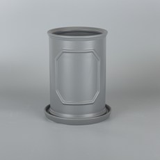 Gakkujio 羅馬柱圓形花盆 1825YM, 灰色