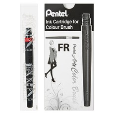 Pentel 飛龍文具 彩色毛筆補充包, FR102X, 12個