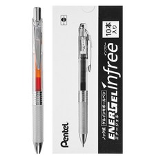 펜텔 인프리 볼펜 0.7mm BL77TL-F, 에너겔오렌지, 10개
