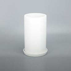 霧面圓形花盆 1424YM, 白色