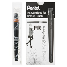 Pentel 飛龍文具 彩色毛筆補充包, FR107X, 12個