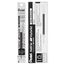 Pentel 飛龍文具 混合圓珠筆筆芯 1.0mm KFR10, 黑色的, 12個