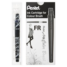 Pentel 飛龍文具 彩色毛筆補充包, FR117X, 12個