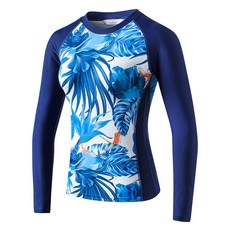 NAYA STYLE 女款印花長袖防曬泳衣 RS-01